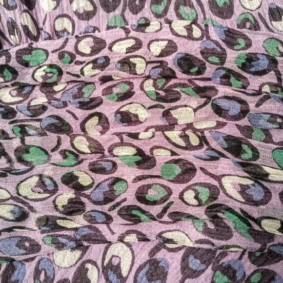 BCBG MaxAzria Purple Ruffle Pleat Silk Sleeveless Top - Picture 3 of 6